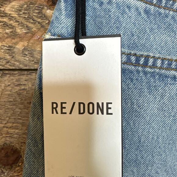 RE/DONE 90's Crop Low Slung Jeans in Medium Raf Size 24 NWT - Picture 5 of 8